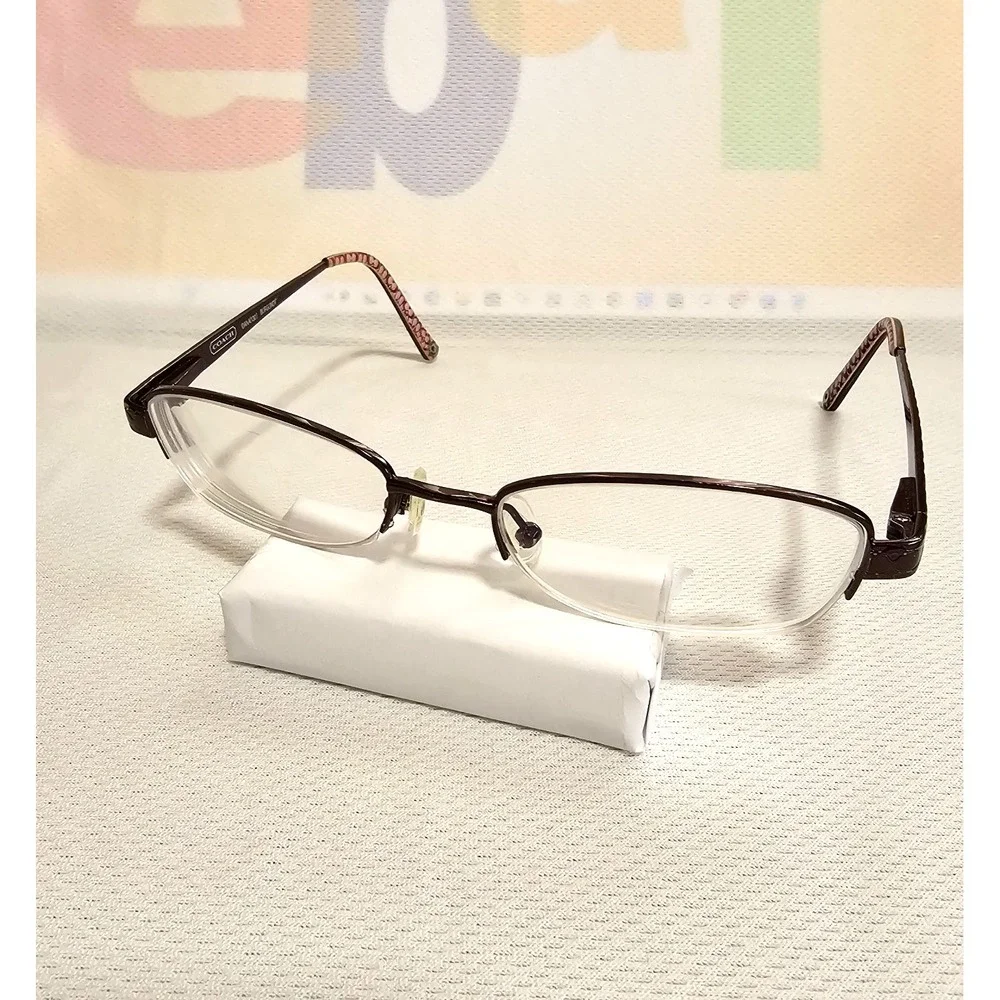 COACH DANA 130 Burgundy Authentic Eyeglasses Half Rim 50mm‎ 